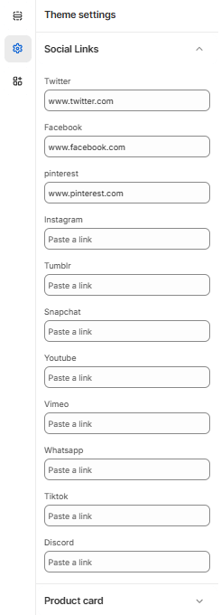 social media settings