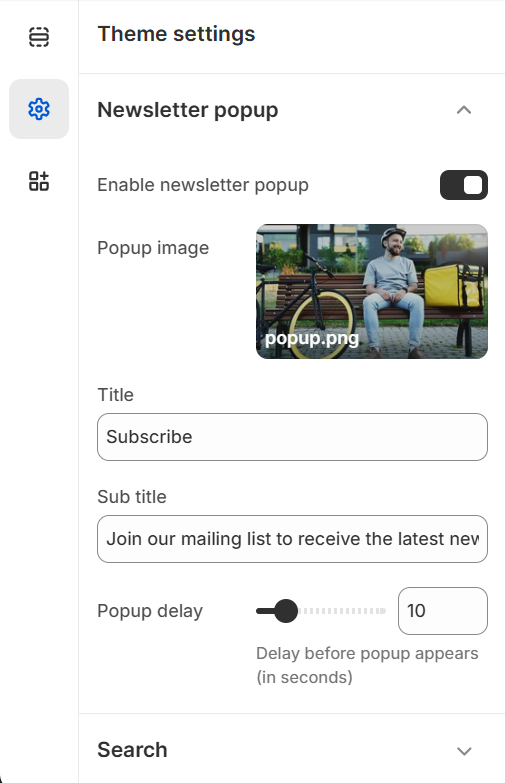 newsletter popup
